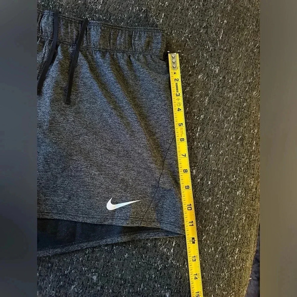 NIKE Dri-FIT Shorts Women's Training Gray Polyester with Pockets - Picture 9 of 14